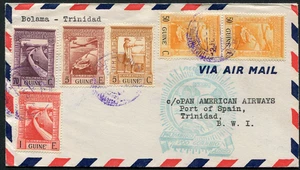 PORTUGAL (24813): 1941 Primer Vuelo Boloma, Guina a Trinidad/FFC Cubierta - Imagen 1 de 2