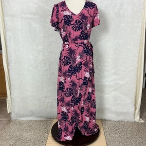 Collectif x Modcloth Pink Floral Tropic-Cool Thelma Tropical Maxi Dress NWT US 6 - Picture 1 of 8