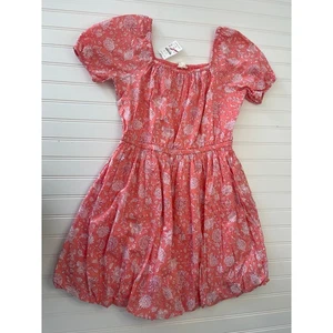 NWT J. Crew Crewcuts Floral Bubble Hem Dress Cinch Waist - Size Girl's 14 - Picture 1 of 6
