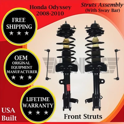 Puntales delanteros Monroe OEM con barra estabilizadora para Honda Odyssey 2008-2010 Lifetime Warran. Foto 1 de 4