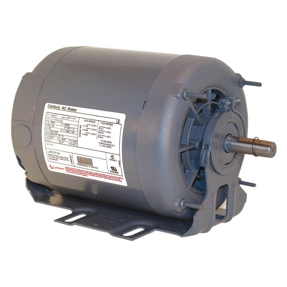 CENTURY BF2056D Motor,1/2 HP,1140 rpm,56,115/230V 4UE95 - Image 1 of 1