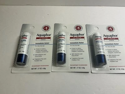 Barra reparadora de labios Aquaphor alivio inmediato - 0,17 OZ por barra, paquete de 3 Foto 1 de 2