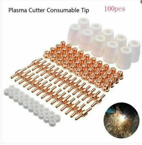 100xPlasmaschneider Düsen Elektroden Zubehör Set Für LG-40 PT-31 CUT40 CUT50 DE - Bild 1 von 8