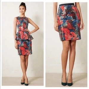 Anthropologie Neu ohne Etikett gezuckerter Fleur Bleistift Pailletten Rock von Wolven Gr. 4P - Bild 1 von 4