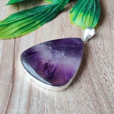 Natural Amethyst Pendant 925 Sterling Silver Unique Style Gift Pendant PG8224 - Image 1 of 4