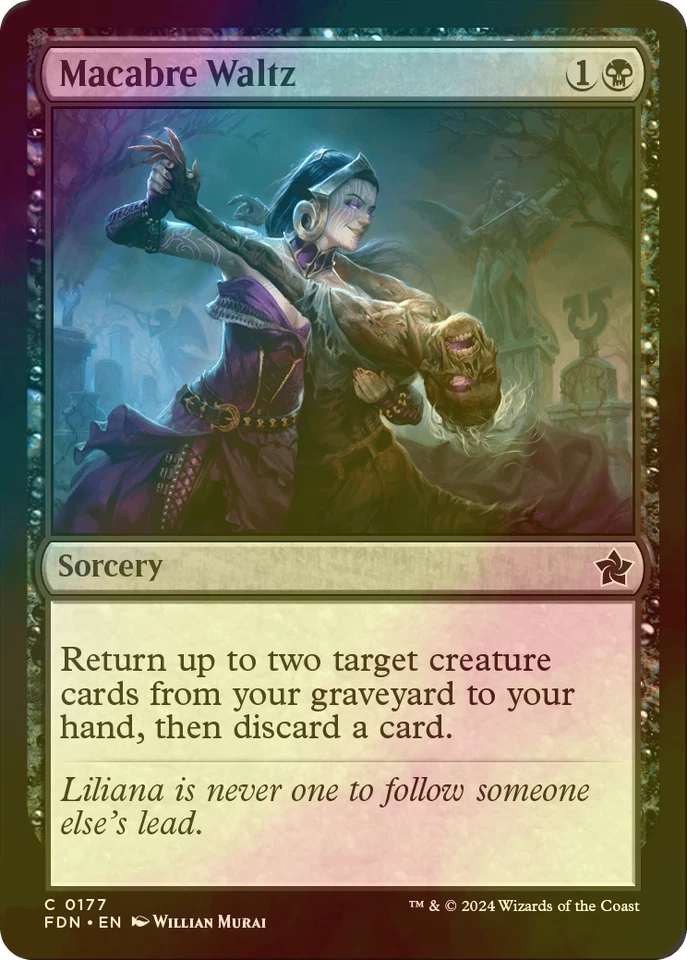 MTG FOIL Macabre Waltz English FDN - Image 1 of 1