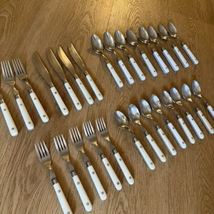 Washington Forge Karneval reinweiß Besteck Set 28-teilig Edelstahl Korea - Bild 1 von 4