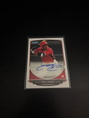 Phil Ervin 2013 Bowman Chrome Auto Reds BCA-PE - Image 1 of 2