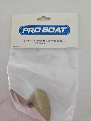 PROBOAT 2.74" x 4.2" BRONZE ALLOY PROPELLOR PRB0153 NEW IN PACKAGE - Image 1 of 2