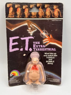 复古 1982 年 E.T. LJN 发条玩具!密封 ET 公仔,#1210 幼儿和摇头娃娃 — 第 1/4 张图片