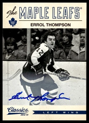 2012-13 Panini Classics Signatures Errol Thompson #23 Autographs AU Toronto - Image 1 of 2