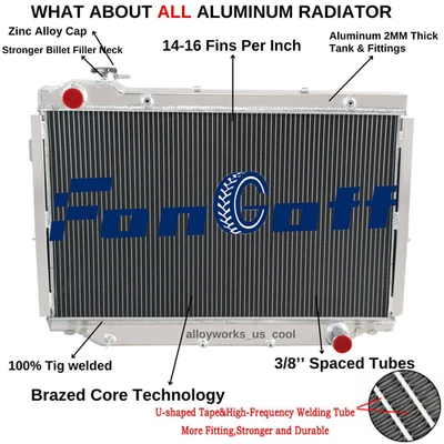 4-Row Aluminum Radiator Fit 1993-1997 Toyota Land Cruiser Lexus LX450 4.5L 1996 Foto 1 de 4