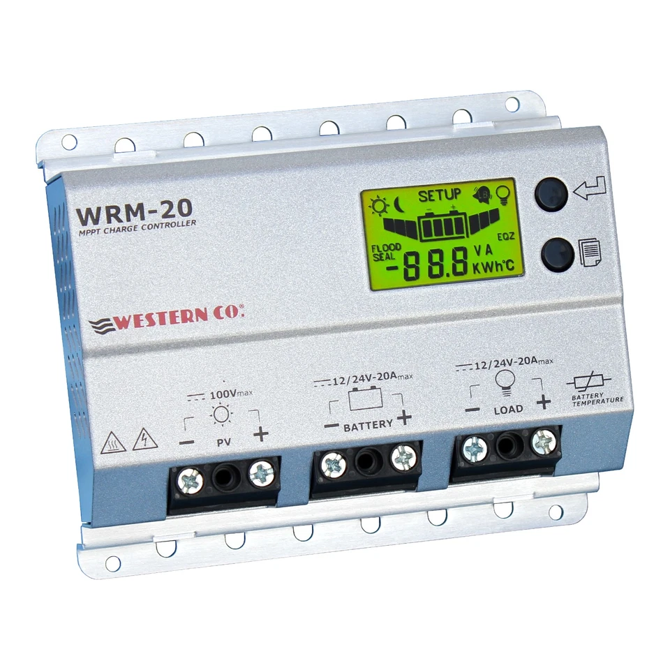Regolatore di carica solare 20A 12V/24V MPPT Western WRM20 (veicolo barca off-grid) - Immagine 1 di 1
