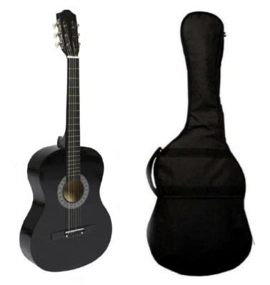 Chitarra Classica 4/4 Nera da Studio Corde in Nylon Studenti Scuole TOP Offerta - Immagine 1 di 4