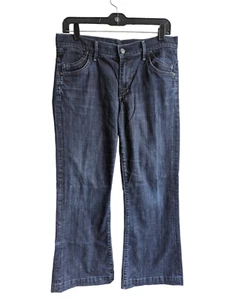 COH Citizens of Humanity 30X26 Wide Leg Jeans Hutton Mid Rise Dark Wash Blue - Picture 1 of 6