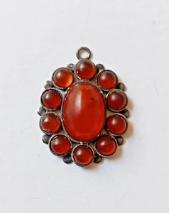 Sterling Silver 925 Antique Amber Pendant - Picture 1 of 4