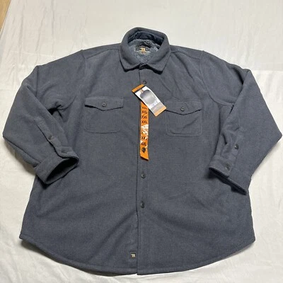 Camisa azul forrada de sherpa súper felpa peso pesado polar Freedom Foundry para hombre 2XL Foto 1 de 4