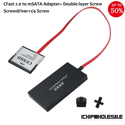 CFast 2.0 to SSD mSATA Card Converter Adapter for Canon C200 BMPCC46K Z CAM E2 I - Image 1 of 4