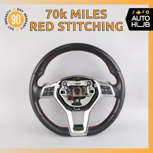 12-18 Mercedes W204 C250 SLK250 AMG Sport Steering Wheel Flat Bottom OEM 70k - Picture 1 of 18