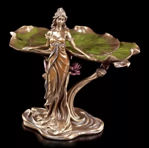 Jugendstil Schale - Frau mit Seerosen - Veronese Art Nouveau - Figur Statue Deko - Bild 1 von 6