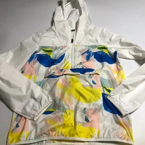 North Face Novelty Fanorak Jacket 1/2 Zip Hood White YOUTH Junior Sz L 14/16 - Picture 1 of 6