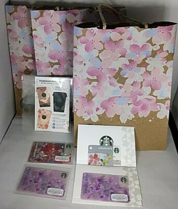 Starbucks Japan Cards 4 Sakura 2018, 2019 und 3 Paper Shopping Bag #0002 - Bild 1 von 12