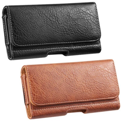 水平皮革保护壳 手机壳 适用于 iPhone 13 Pro Max Galaxy S20+ 谷歌 LG — 第 1/4 张图片