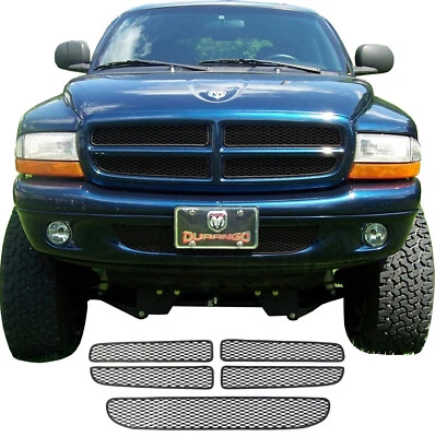 CCG BLACK MESH GRILL INSERTS FOR 97-03 DODGE DAKOTA/DURANGO GRILLE DIAMOND XXL - Image 1 of 4
