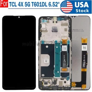 Repuesto Pantalla LCD Digitalizador Pantalla Táctil 6.52" ±Marco Para TCL 4X 5G T601DL - Imagen 1 de 13