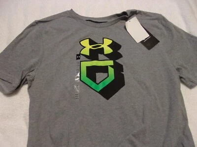 NWT Under Armour  T, youth XL, loose fit, gray, baseball, cotton blend - Image 1 of 3