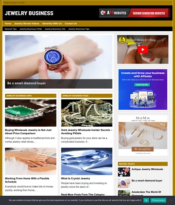 Jewelry Tips Website Business For Sale: Ready-to-Launch with Free Installation - Image 1 of 3