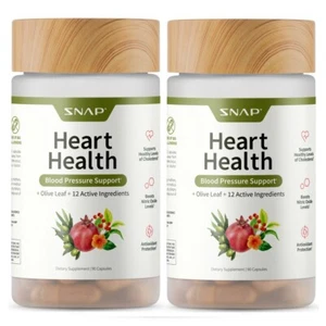 Heart Health Blood Pressure Support Supplement Olive Leaf Extract Capsule 2-Pack - Picture 1 of 9
