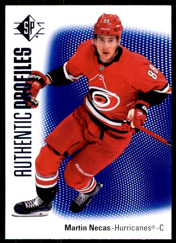 2021-22 SP Hockey Authentic Profiles Blue Martin Necas #AP-16 - Image 1 of 2