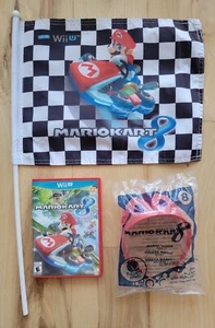 Mario Kart 8, Checkered Race Flag, & Mario Visor Hat Toy (Nintendo Wii U, 2014) - Picture 1 of 5