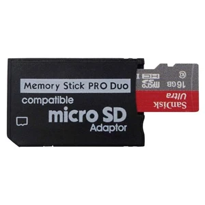 For Sony and PSP Series Micro SD SDHC TF to Memory Stick MS Pro Duo PSP Adapter - Picture 1 of 8