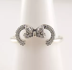 Anello Argento Disney MINNIE SILHOUETTE 197509CZ 9 (60) NUOVO! - Foto 1 di 6