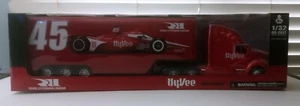 Indycar 1/32 DIE -CAST ~Red Race Car Hauler Truck RAHAL .L.L. #45 HyVee - New  - Picture 1 of 5