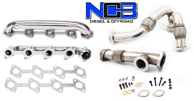 03-07 PARA Ford Powerstroke F250 F350 6.0 colectores de escape de acero inoxidable y tubo superior Foto 1 de 3