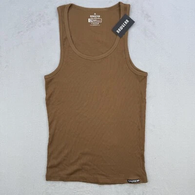 Raw Gear Shirt Tank Top Men's Ribbed Tight Fit Sleeveless Tee T-Shirt Clay NWT - Image 1 of 4