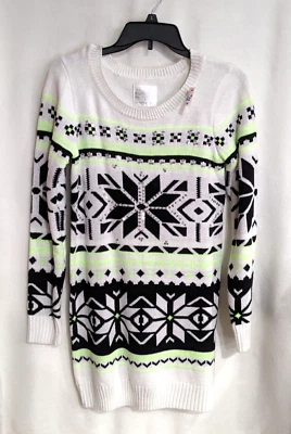 Vestido suéter tejido lentejuelas multimetálicas blanco Justice para niñas (niños) - talla 18 Foto 1 de 4