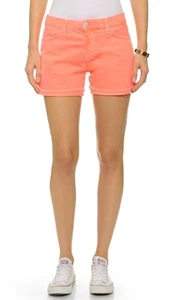NWT J BRAND 25 cutoff jeans shorts low rise denim flamingo orange boy fit sharp - Picture 1 of 5