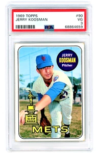 Copa de novato Jerry Koosman 1969 Topps #90 PSA 3 en muy buen estado - Imagen 1 de 3