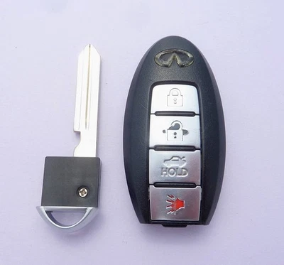 OEM 2005-2007 INFINITI G35 smart keyless entry remote key fob WORN KBRTN001 - Image 1 of 4