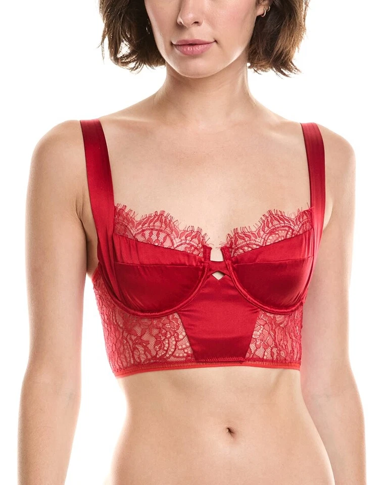 Sujetador Kiki De Montparnasse Mezcla Seda Camaret Longline Para Mujer Rojo M Foto 1 de 3
