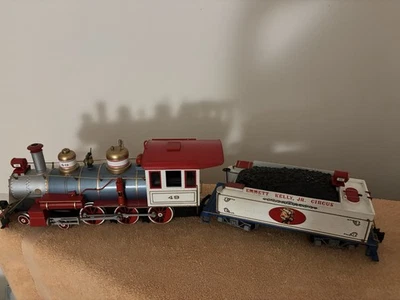 Bachmann G Scale Emmett Kelly, Jr. Circus Locomotive & Tender #49 4-6-0 - Image 1 of 4