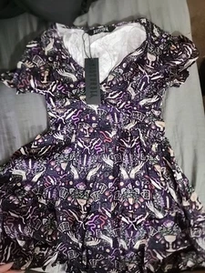NUEVO CON ETIQUETAS VESTIDO GÓTICO PERTURBIA PRECIOSO TALLA 2 Vicose Modern Mystic Mini - Imagen 1 de 8