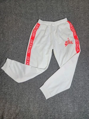 Nike Air Jordan Men’s Jogger Pants M White Red Tape CK2199-100 Jumpman Logo - Image 1 of 4