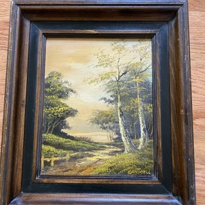 "Pintura al óleo original firmada de colección Phillip Cantrell paisaje naturaleza 12""x 14""" - Imagen 1 de 9