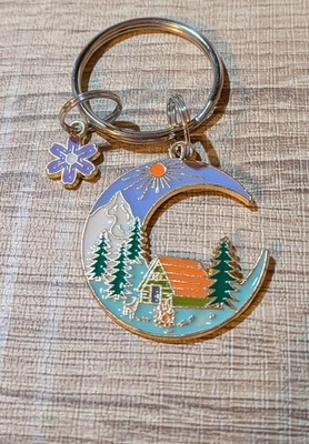 Escape away in nature & Pretty Lilac Flower Keyring Bagcharm useful little gift - Image 1 of 4