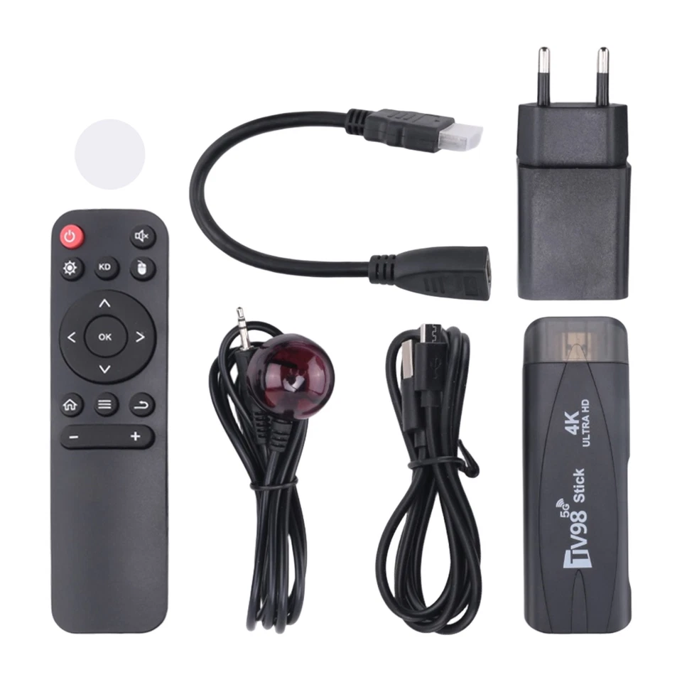 TV98  STICK 2G+16G Android12.1 2.4G 5G WiFi Android   BOX Set Top Box 4K 605887 - Immagine 1 di 1